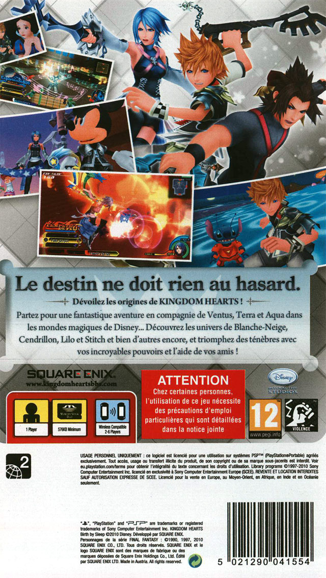 Kingdom Hearts Birth By Sleep Playstation Portable (Psp)
