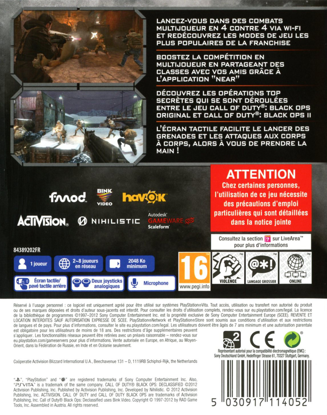 Call Of Duty Black Ops Declassified Playstation Vita (Ps Vita)