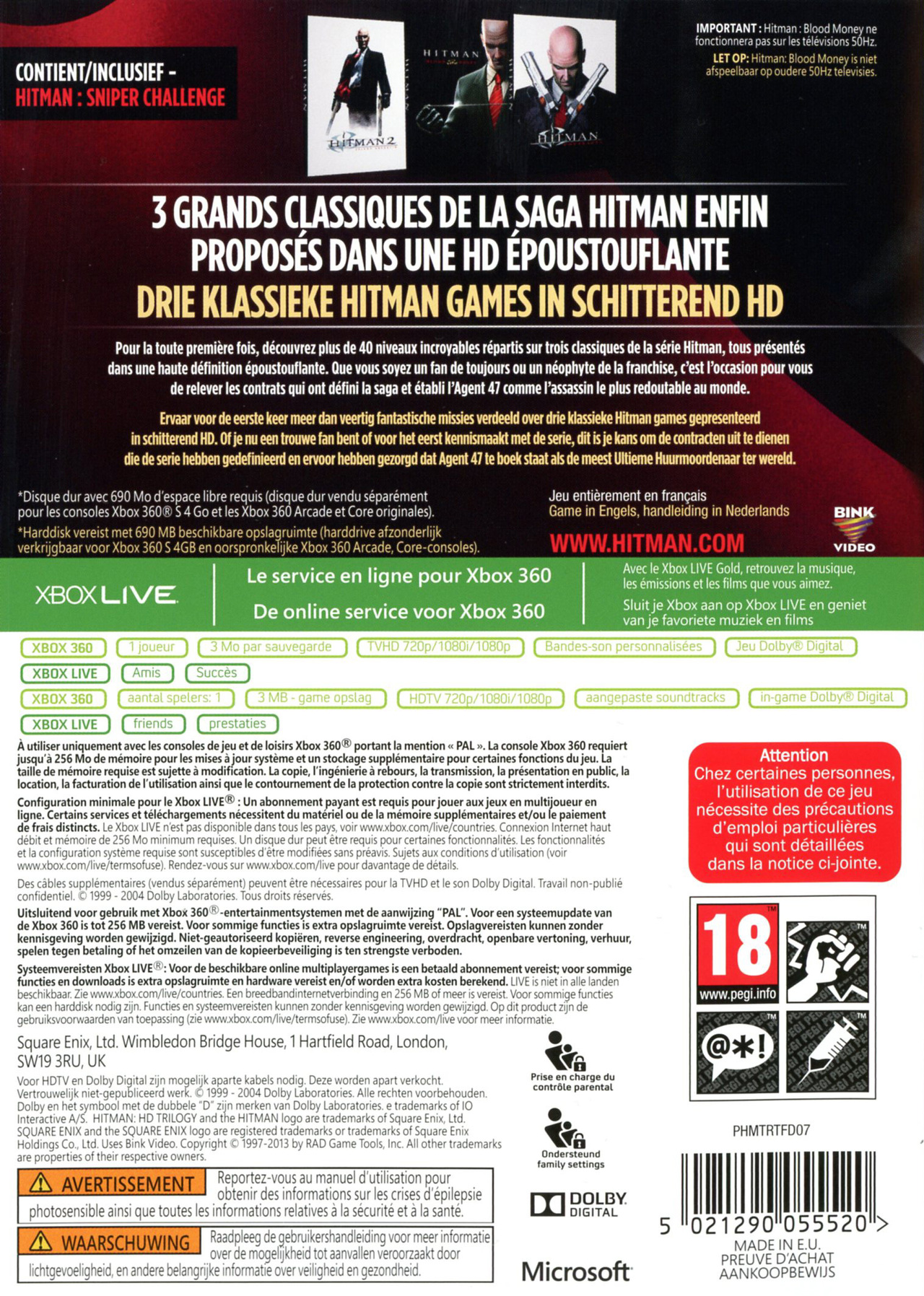 Jeux Vidéo Hitman Hd Trilogy Xbox 360