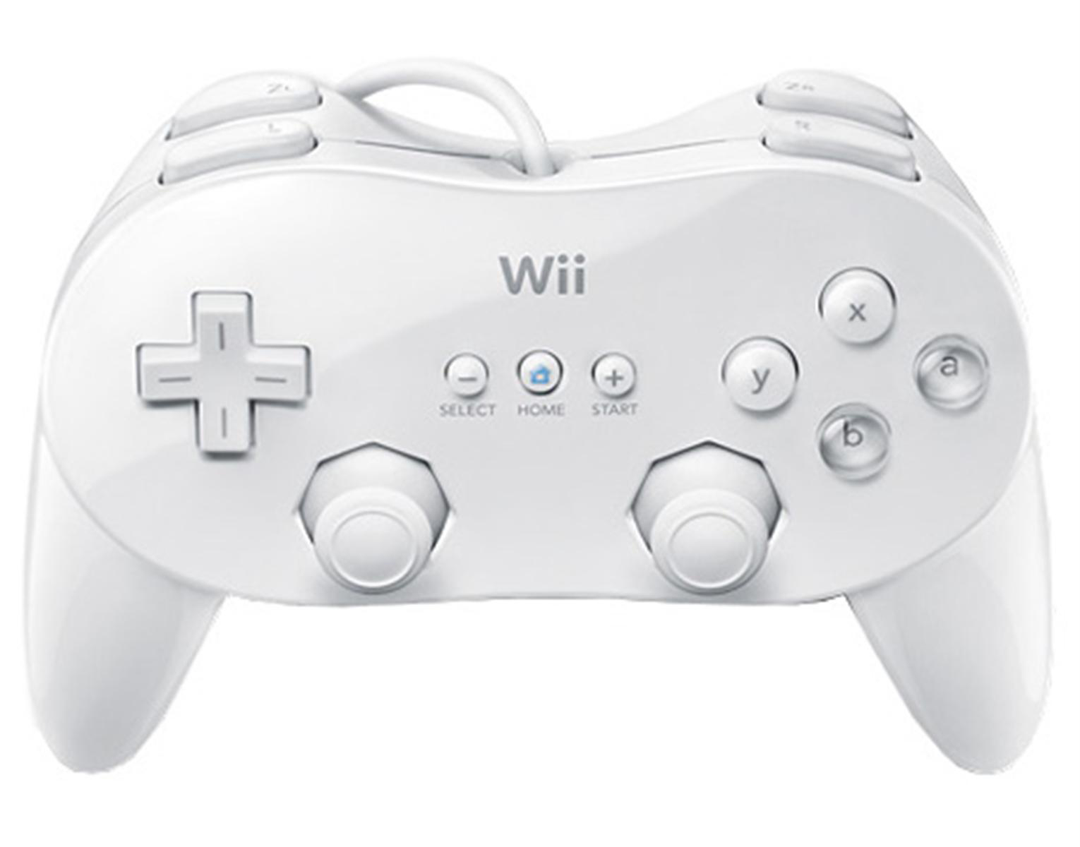 Acc. de jeux vidéo NINTENDO Classic Controller Pro de jeu Wii Blanc d