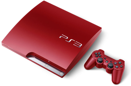 Console SONY PS3 Ultra Slim Rouge 500 Go + 1 manette + God of War : Ascension - Bon état sur Easy Cash