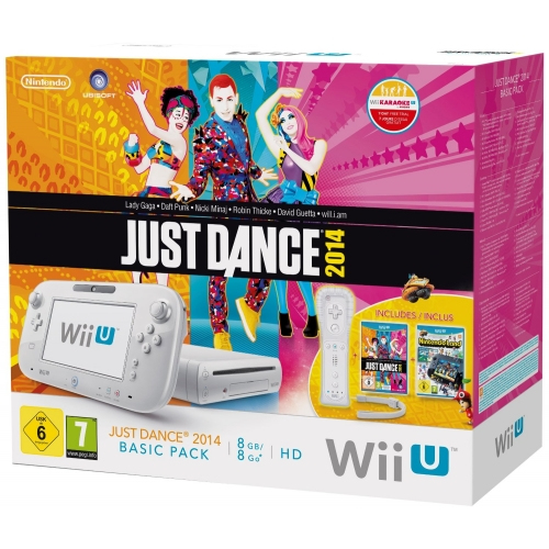 Console Nintendo Wii U Blanc 8 Go + 1 Manette + Just Dance 2014 + Nintendo Land