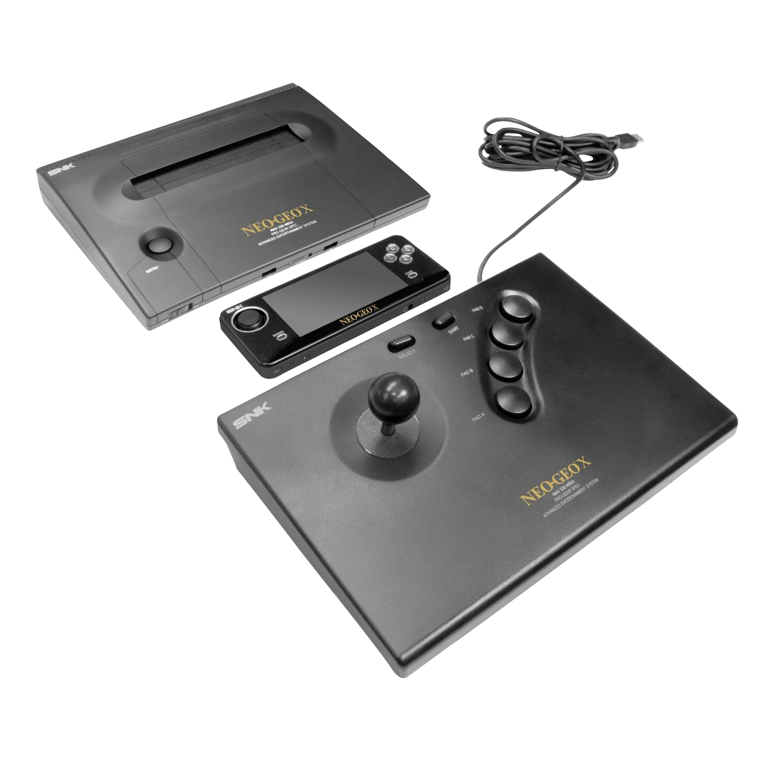 Console Snk Neo-Geo Edition Limitée Noir + 1 Manette + X Gold Pack