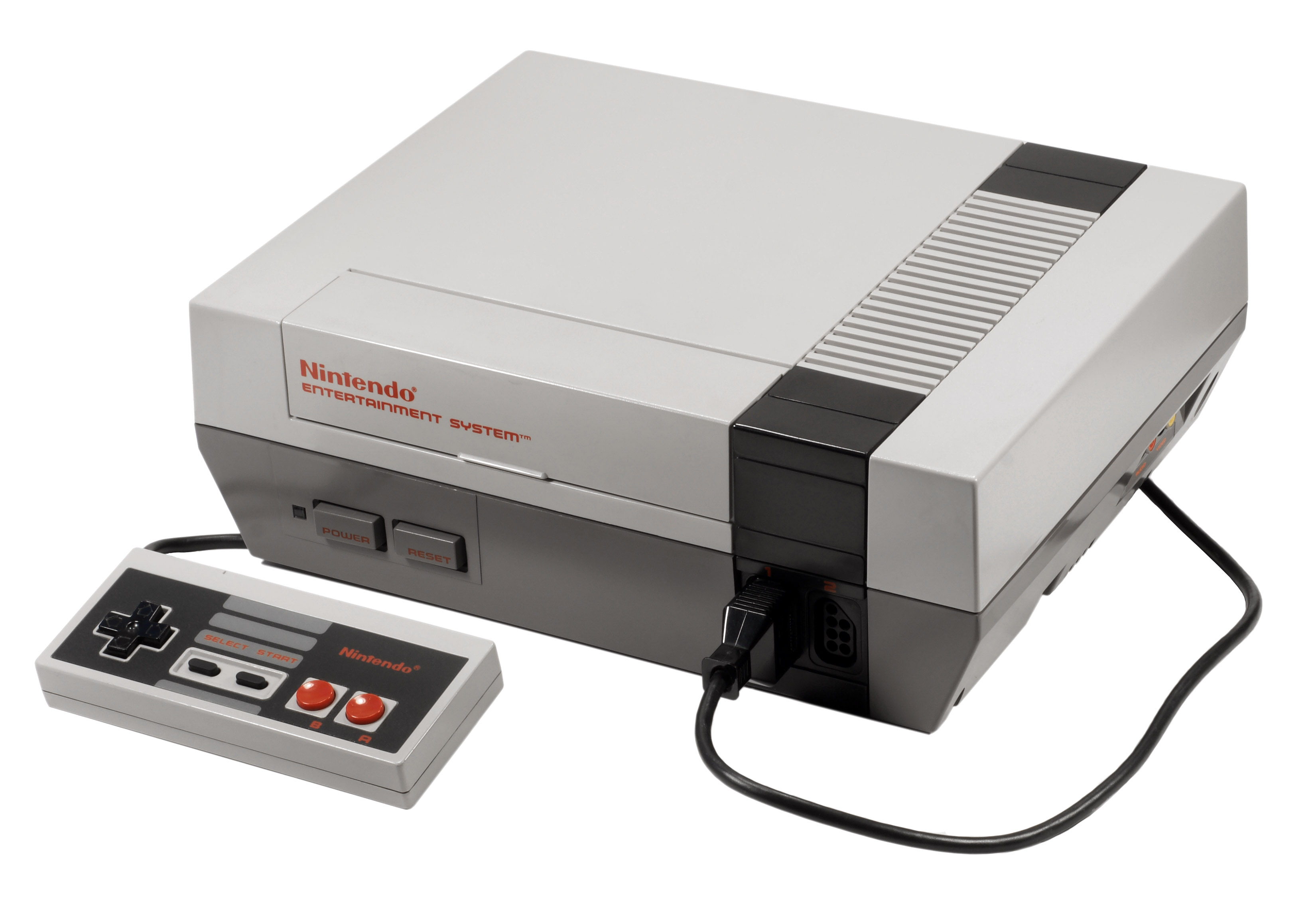 Console Nintendo Nes Gris + 2 Manettes + Jeux Super Mario Bros + Duck Hunt