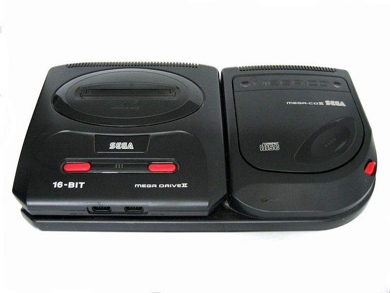 Console Sega Mega Drive 2 Noir + 1 Manette + Mega Cd