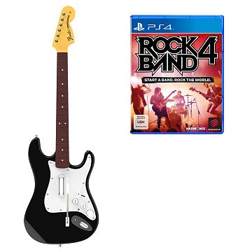 Jeux Vidéo Rock Band 4 + Guitare Sans Fil Fender St PlayStation 4 (PS4)
