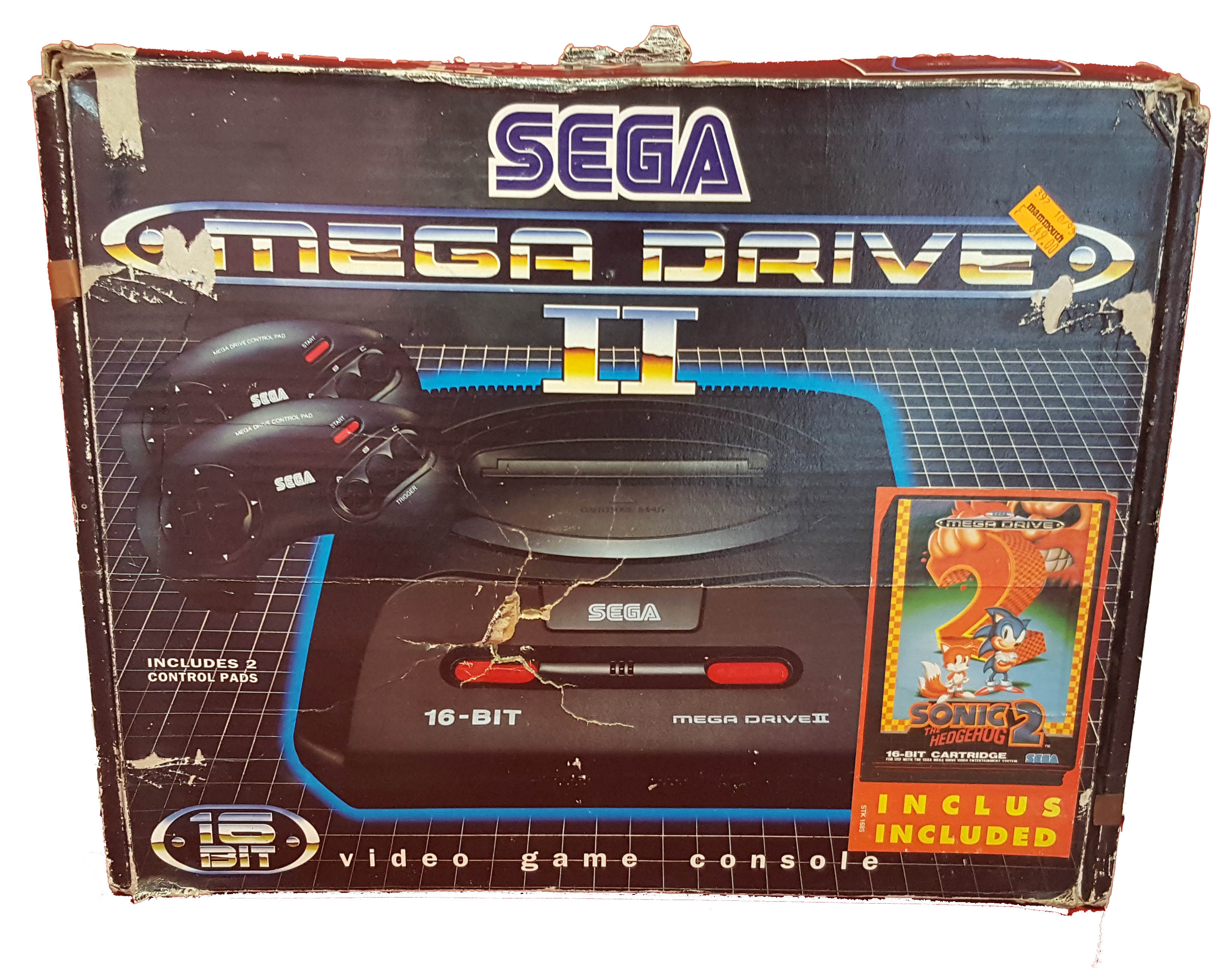 Console Sega Mega Drive 2 Noir + 2 Manettes