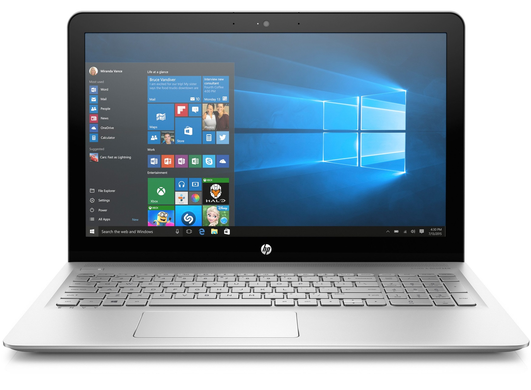 Ordinateurs Portables HP Envy 15-As005Nf i7 8 Go Ram 1 To Hdd 128 Go SSD 15.6"