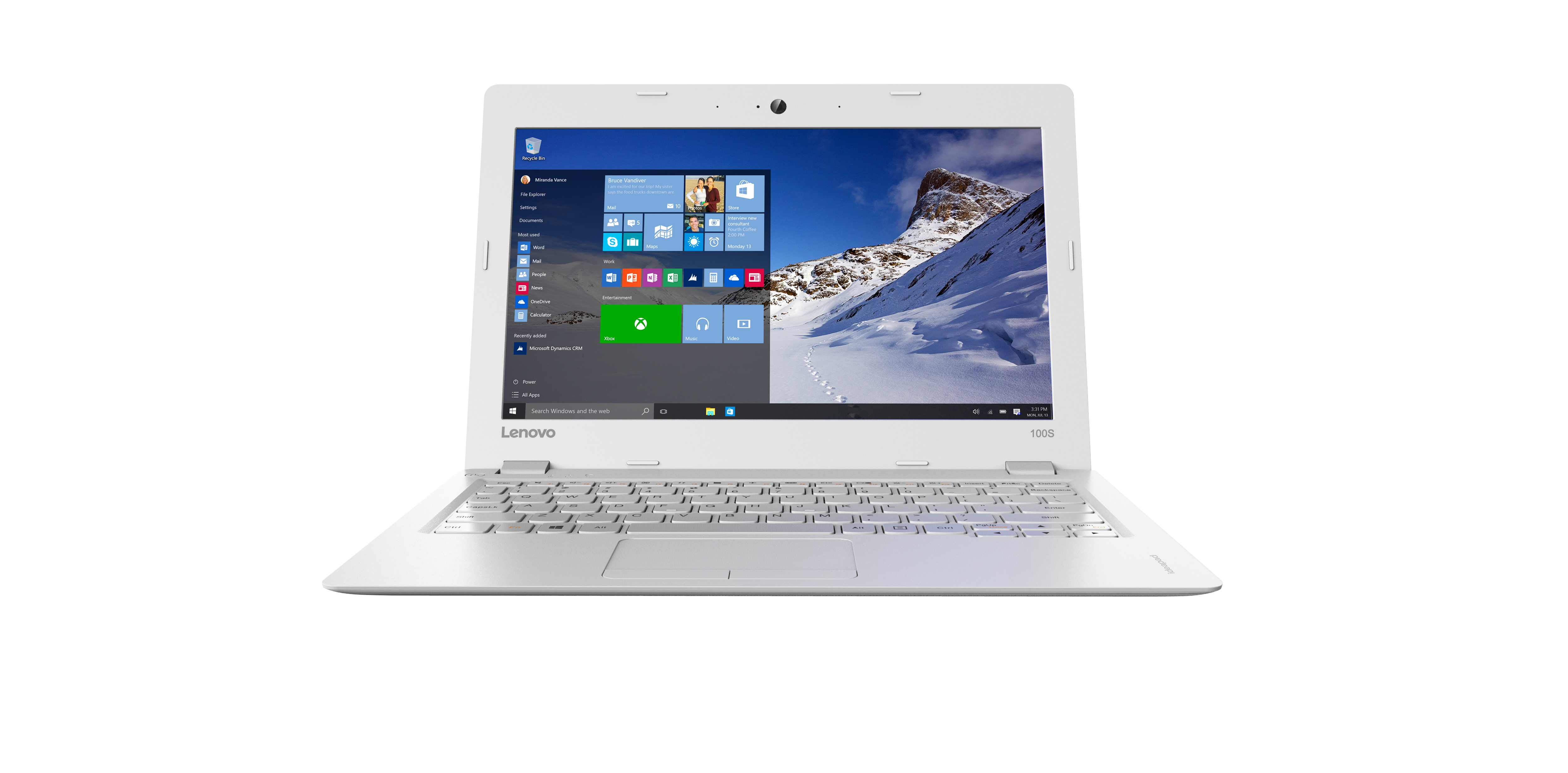 Ordinateurs Portables Lenovo Ideapad 100S 11 Intel Atom 2 Go 32 Go 11.6" Blanc