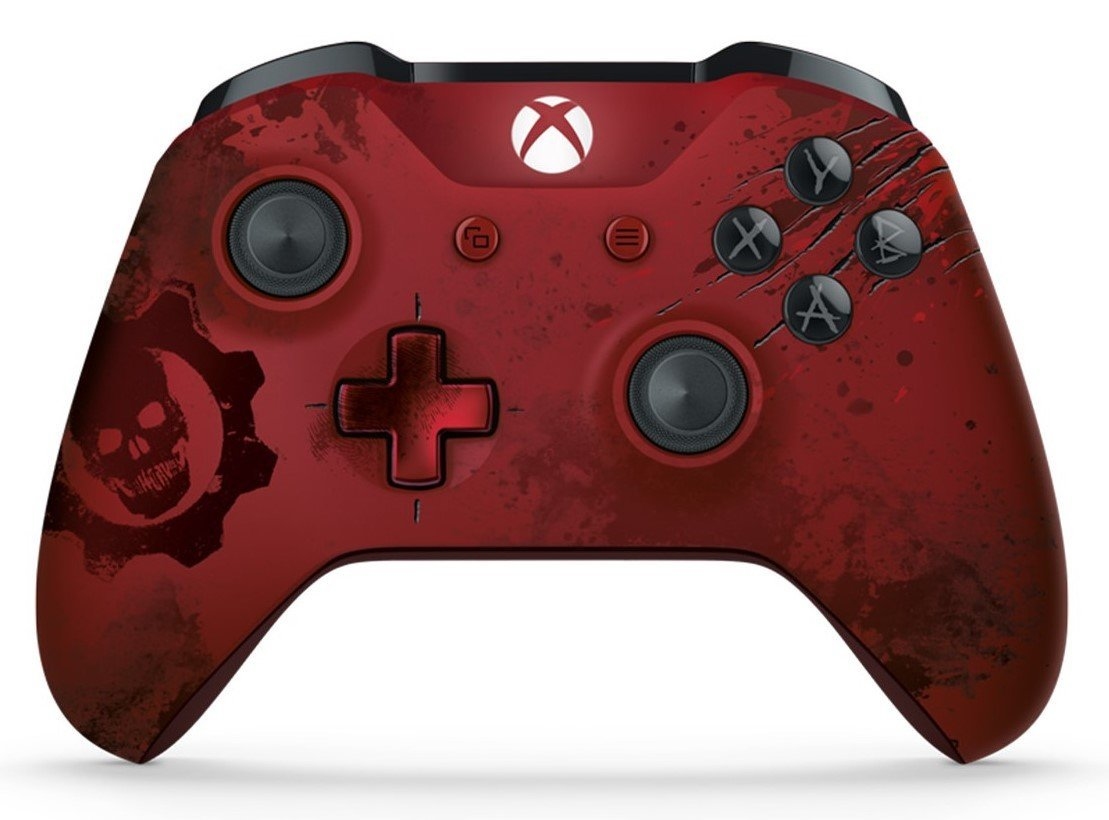 Acc. De Jeux Vidéo Microsoft Manette Sans Fil Gears Of War 4 Rouge Xbox One