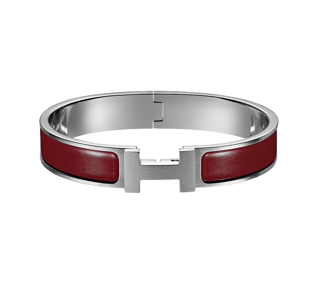 Bracelet Clic H Email Finition Palladié