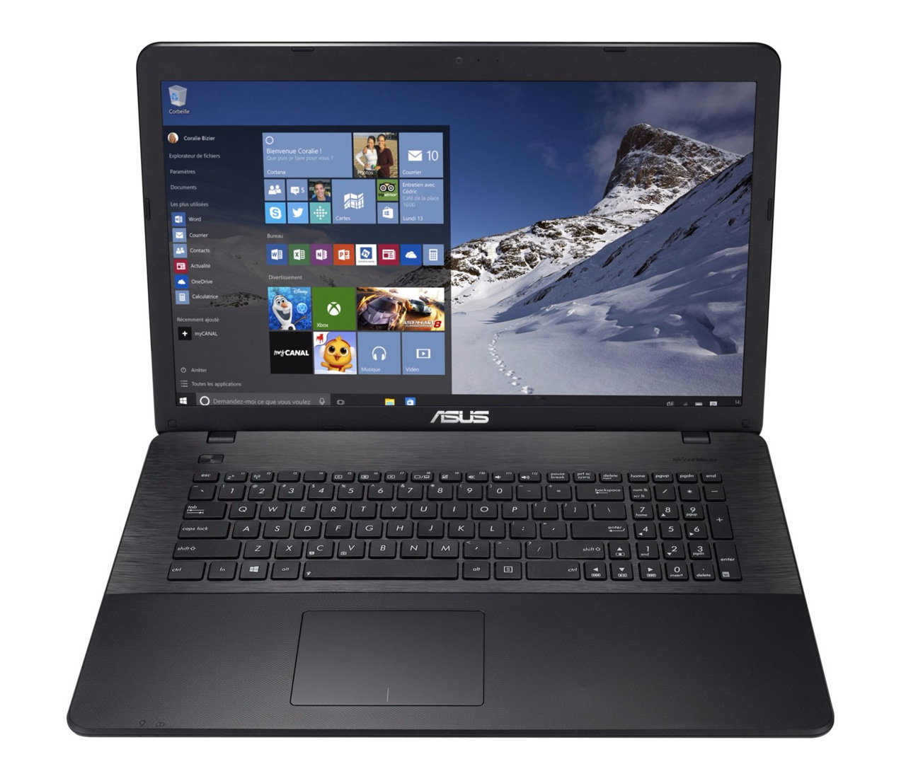 Ordinateurs Portables Asus X751Na-Ty062T Intel Celeron 4Go Ram 1To Hdd 17.3"