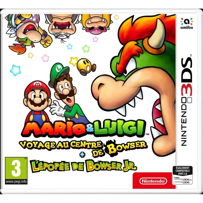 Jeux Vidéo Mario & Luigi Voyage Au Centre De Bowser + L'Épopée De Bowser Jr 3DS