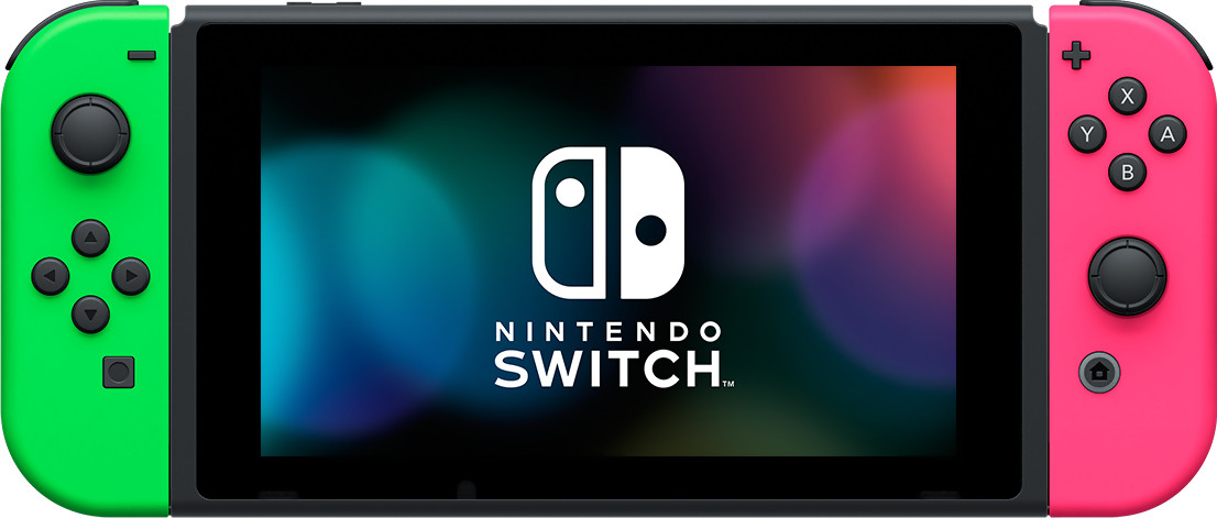 Console Nintendo Switch Noir 32 Go + 2 Joy Con Vert & Rose