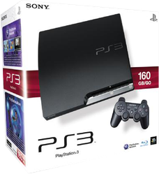 Console Sony Ps3 Slim Noir 160 Go Sans Manette