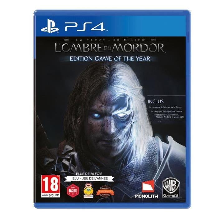 Jeux Vidéo La Terre Du Milieu L'Ombre Du Mordor Game Of The Year Edition PlayStation 4 (PS4)