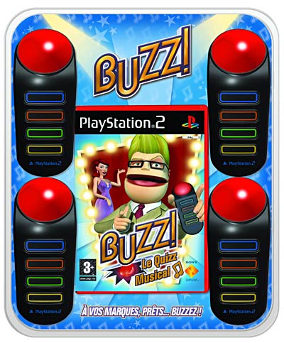 Sony Jeux Vidéo Buzz! Le Quizz Musical + Buzzers PlayStation 2 (PS2)