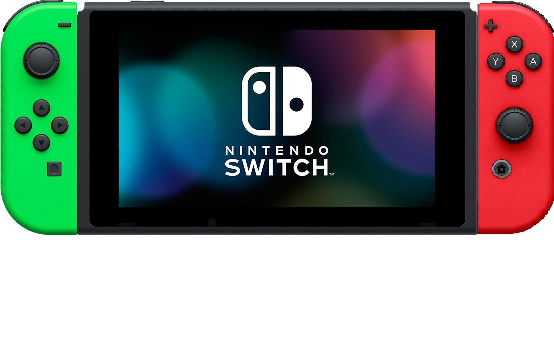 Console Nintendo Switch Noir 32 Go + 2 Joy Con Vert & Rouge