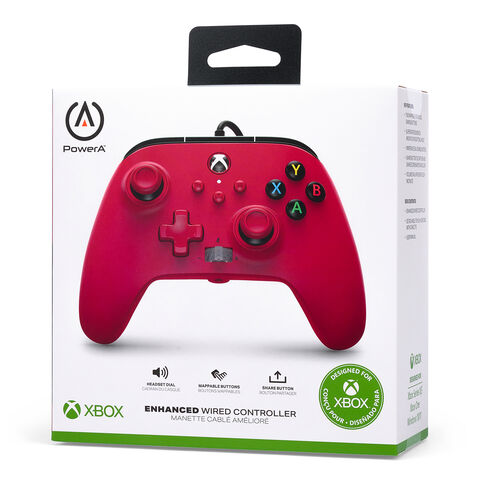 Acc. De Jeux Vidéo Powera Manette Filaire Améliorée Artisan Rouge Xbox One