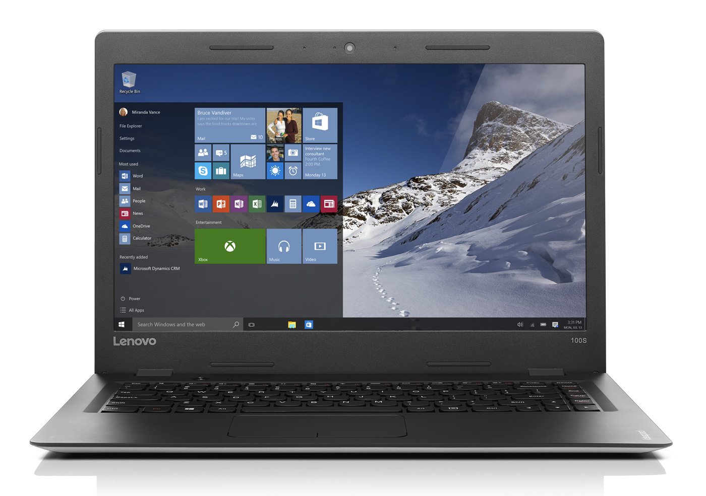 Ordinateurs Portables Lenovo Ideapad 100S-14Ibr Intel Celeron 2 Go Ram 128 Go SSD 14"