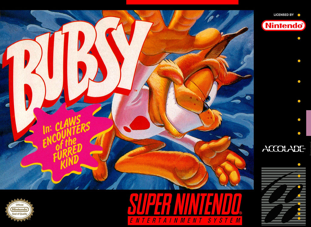 Non Signe Jeux Vidéo Bubsy Super Nintendo