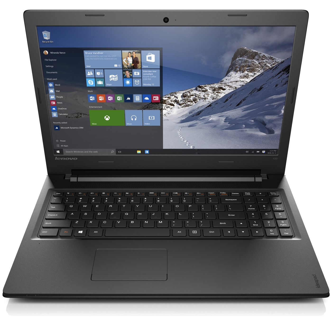 Ordinateurs Portables Lenovo Ideapad 110-15Acl 80Tj Amd E 4 Go Ram 500 Go Hdd 15.6"