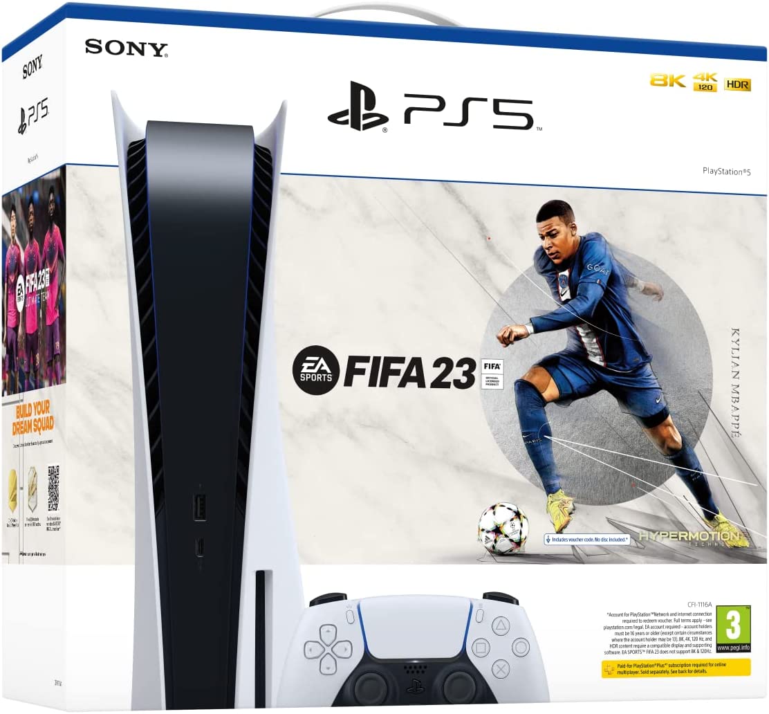 Console Sony PS5 Blanc 825Go + 1 Manette + Fifa 23