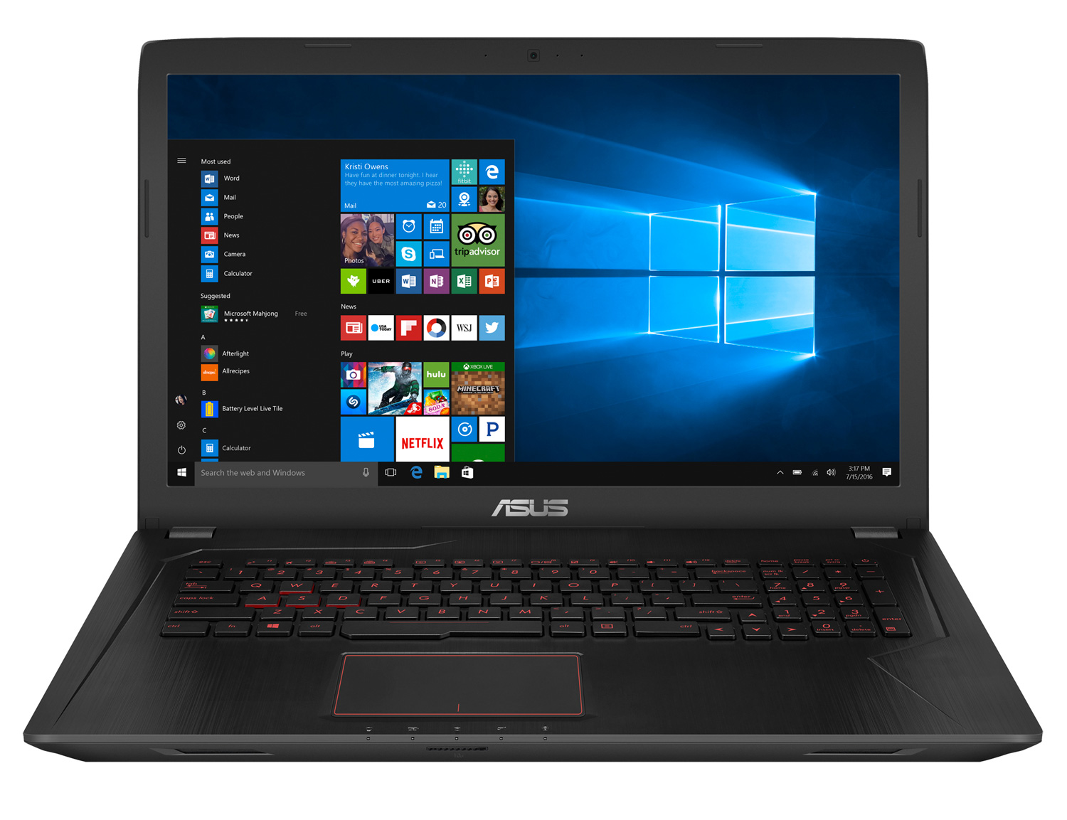 Ordinateurs Portables Asus Fx753Vd-Gc040T i5 8Go Ram 1To Hdd 17.3"
