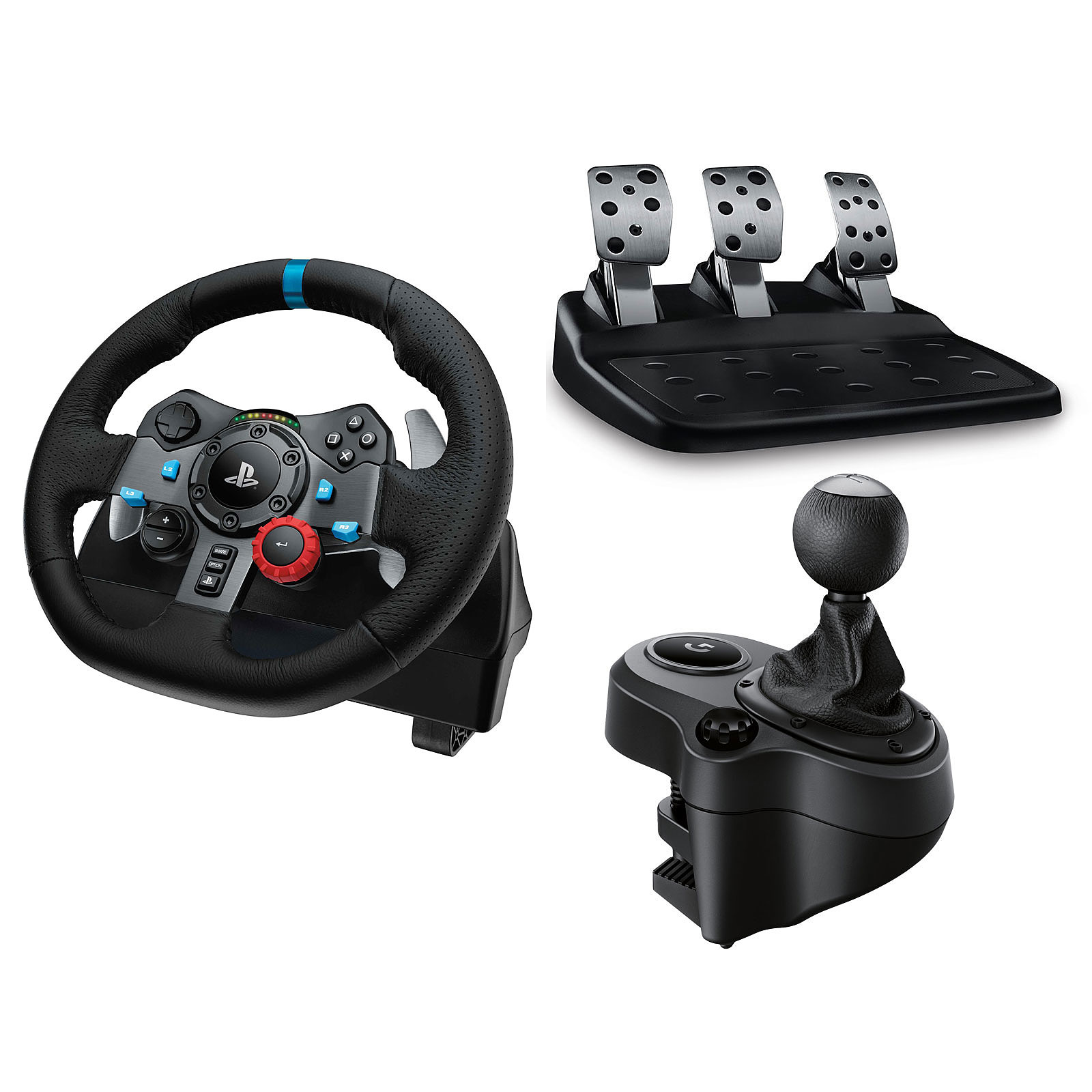 Acc. De Jeux Vidéo Logitech Volant G29 Driving Force Racing Wheel Noir + Pédalier + Levier De Vitesses PS3