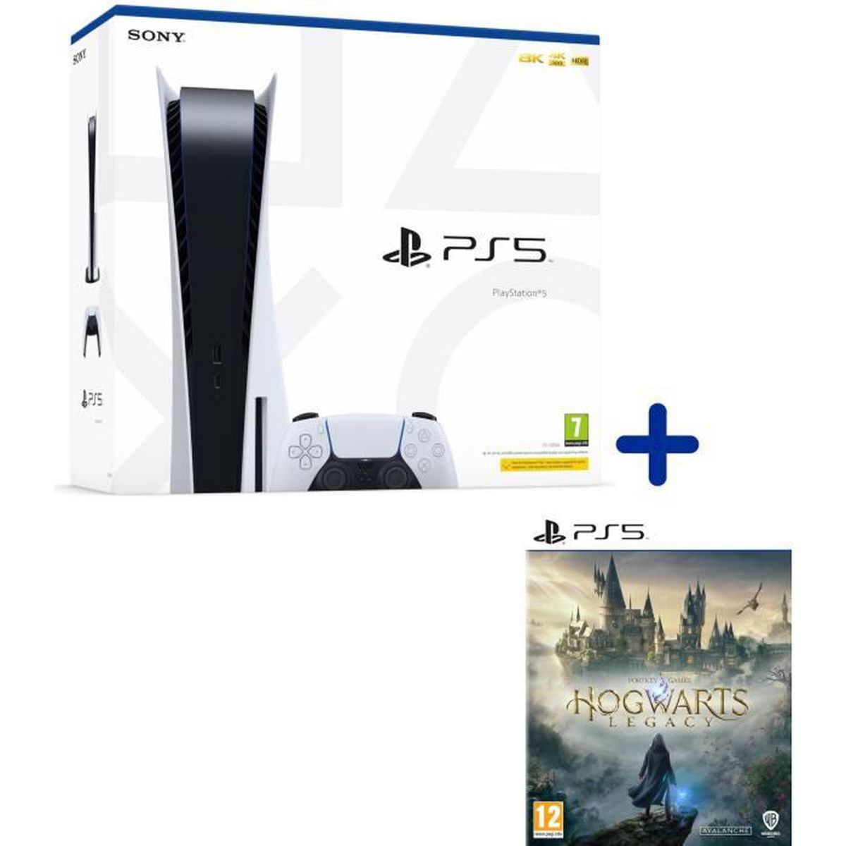 Console Sony PS5 Blanc 825Go + 1 Manette + Hogwarts Legacy : L'Héritage De Poudlard