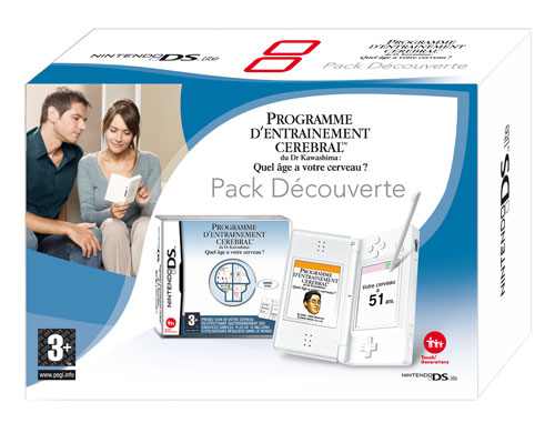 Console Nintendo Pack Découverte Ds Lite Blanc + Programme D'Entraînement Cérébral Du Dr Kawashima
