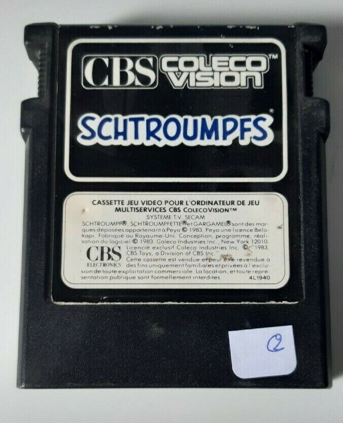 Non Signe Jeux Vidéo Schtroumpfs Cbs Colecovision