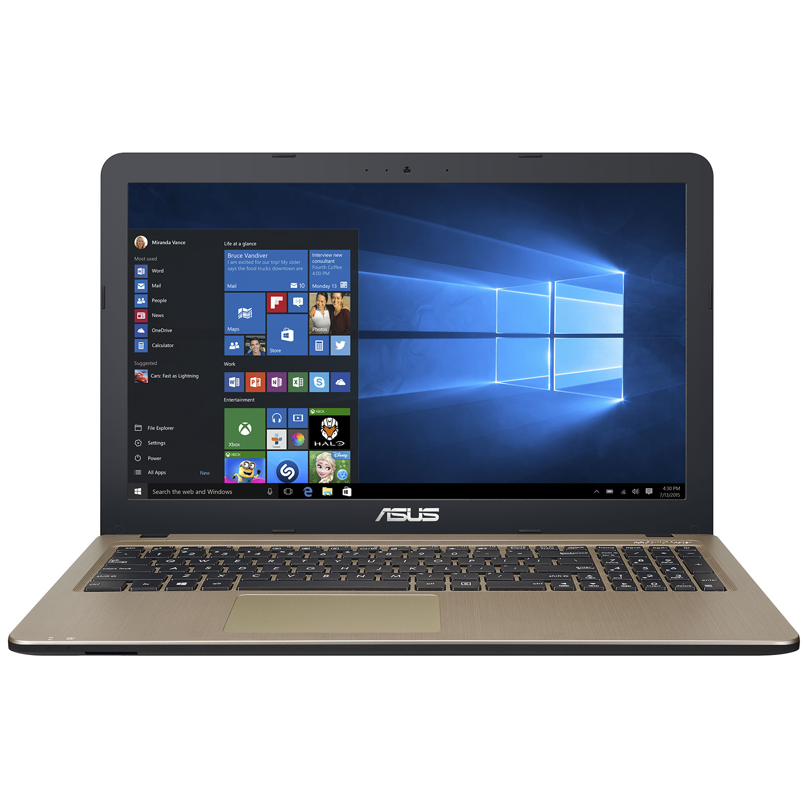 Ordinateurs Portables Asus X540Ya-Xx082T Amd A 4 Go Ram 1 To Hdd 15.6"
