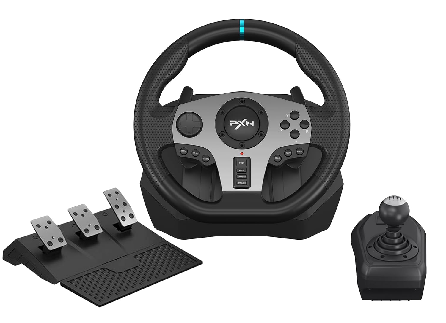 Acc. De Jeux Vidéo Pxn Volant + Pédalier + Shifter V9 Filaire Noir Xbox One