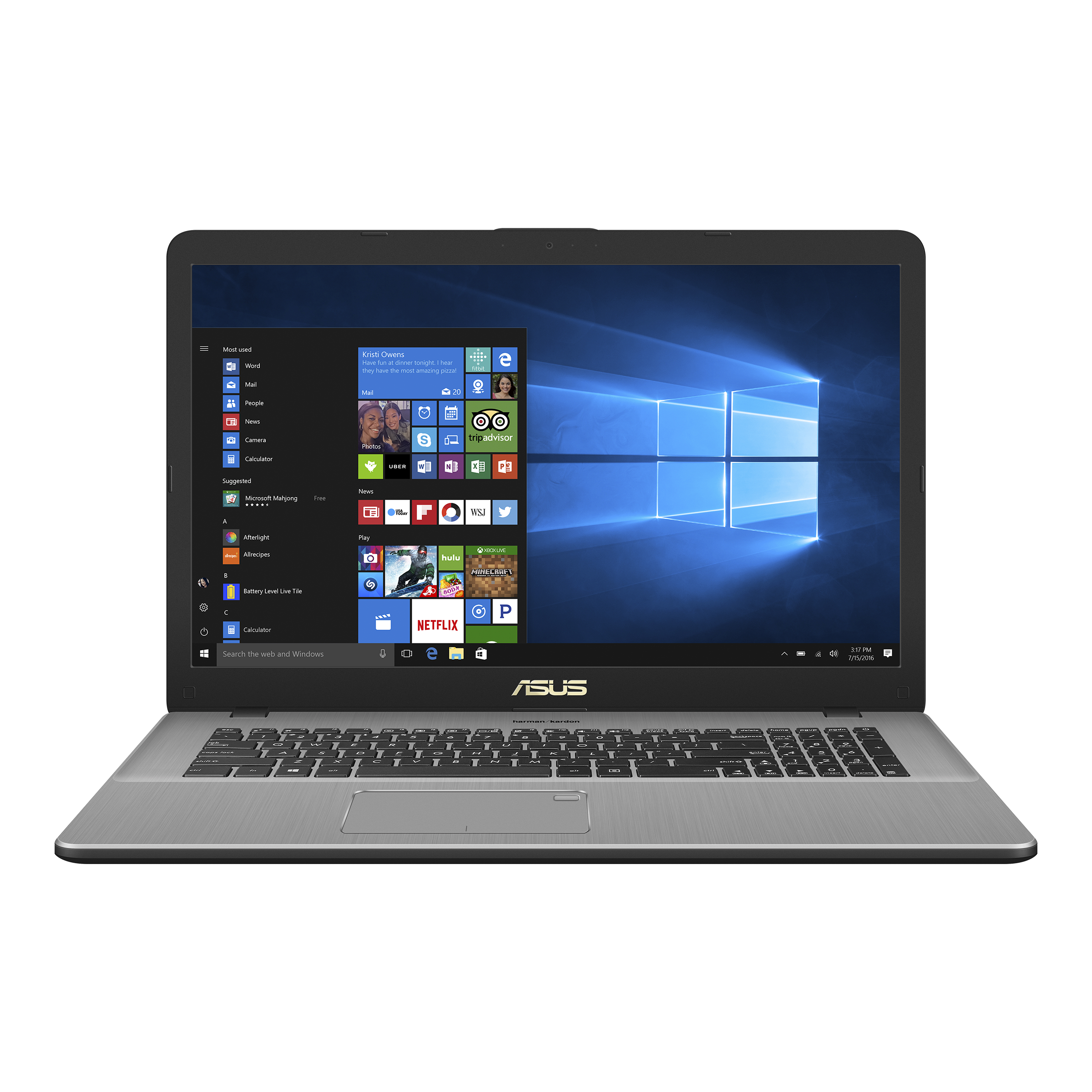 Ordinateurs Portables Asus X705Unr i7 8 Go Ram 1 To Hdd 128 Go SSD 17.3"