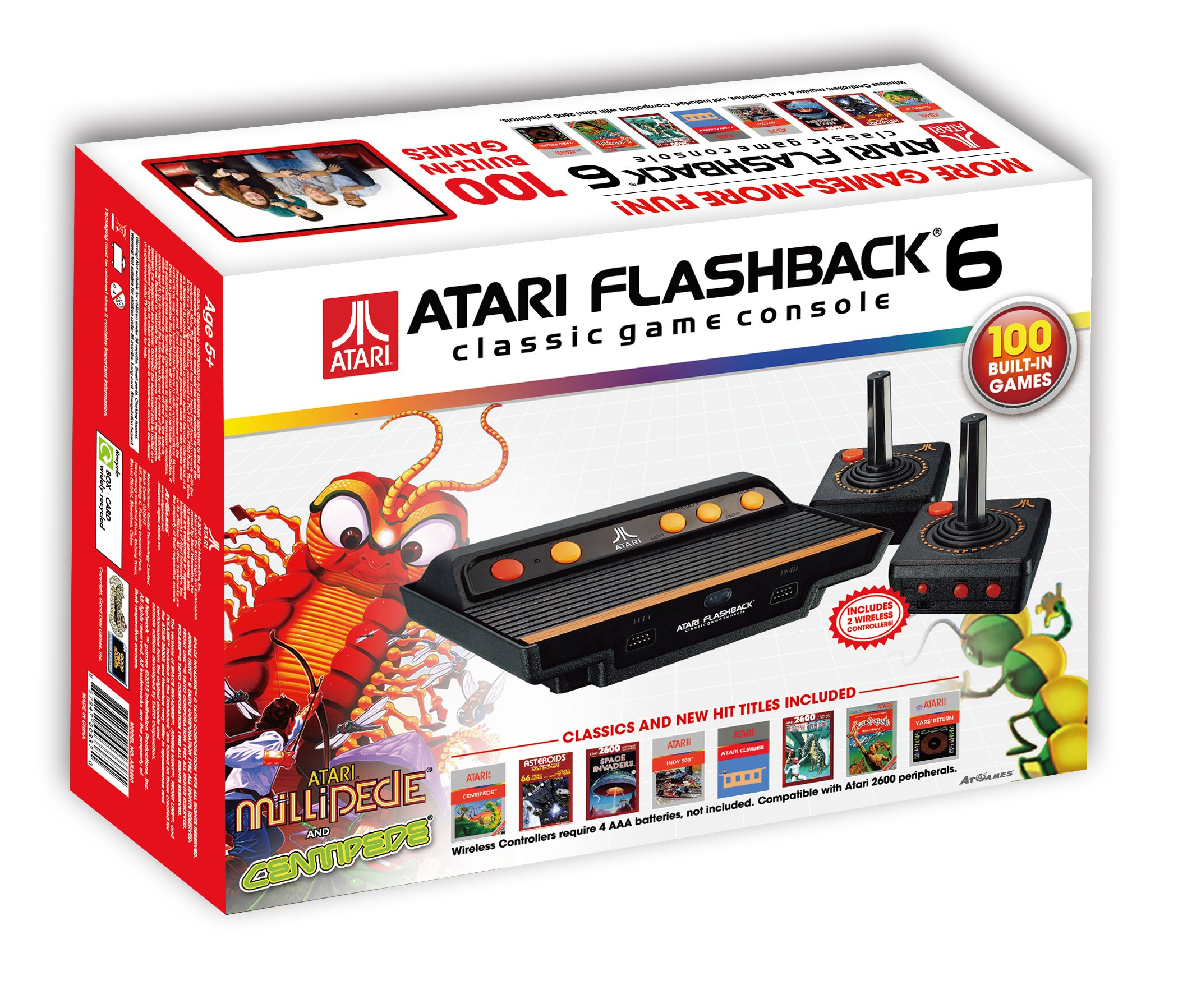 Console Atari Flashback 6 Noir + 2 Manettes + 100 Jeux