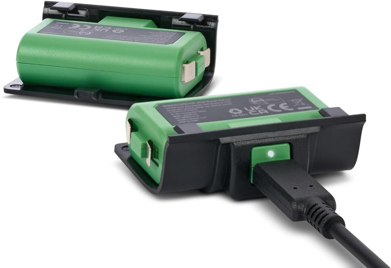 Acc. De Jeux Vidéo Powera Kit Play And Charge Filaire Vert 2 Batteries Xbox Series Xbox One