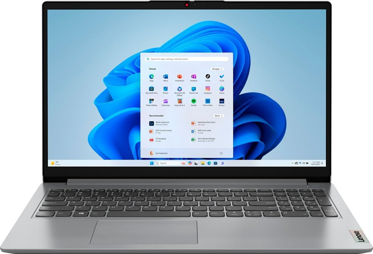 Ordinateurs Portables Lenovo Ideapad 1-15Alc7 (82R4) Amd Ryzen 5 16 Go Ram 512 Go SSD 15.4"
