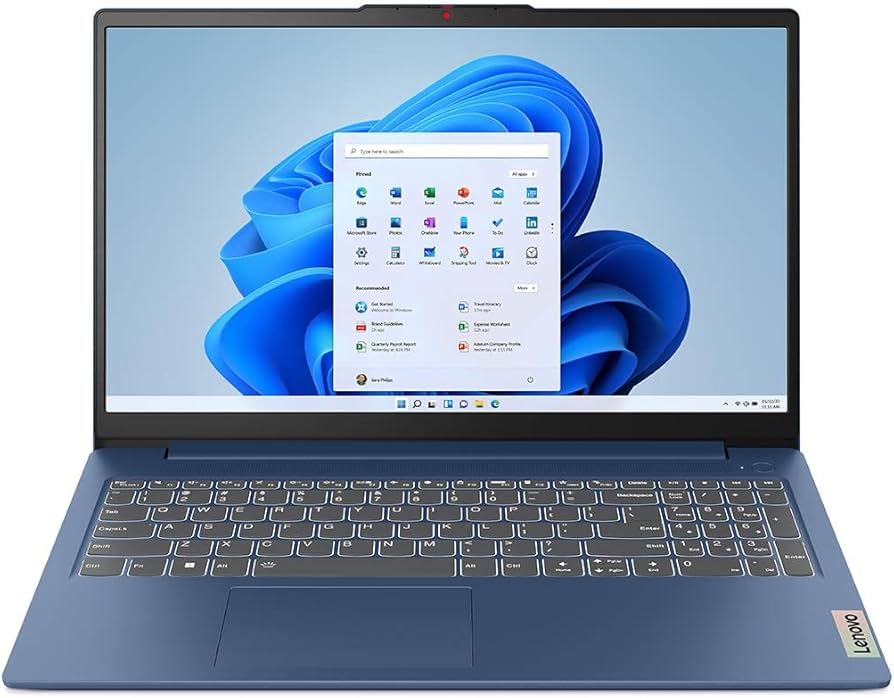 Ordinateurs Portables Lenovo Ideapad Slim 3 15Ian8 (82Xb) Intel Atom 4 Go Ram 128 Go SSD 15.4"