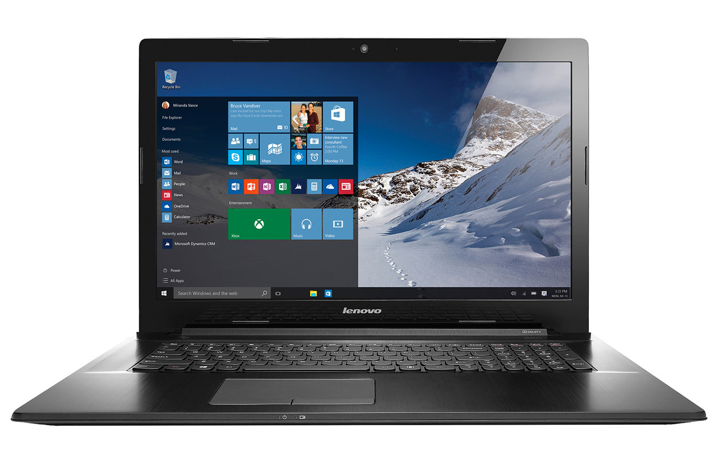 Ordinateurs Portables Lenovo G70-80 80Ff Intel Celeron 4 Go Ram 500 Go Hdd 17.3"