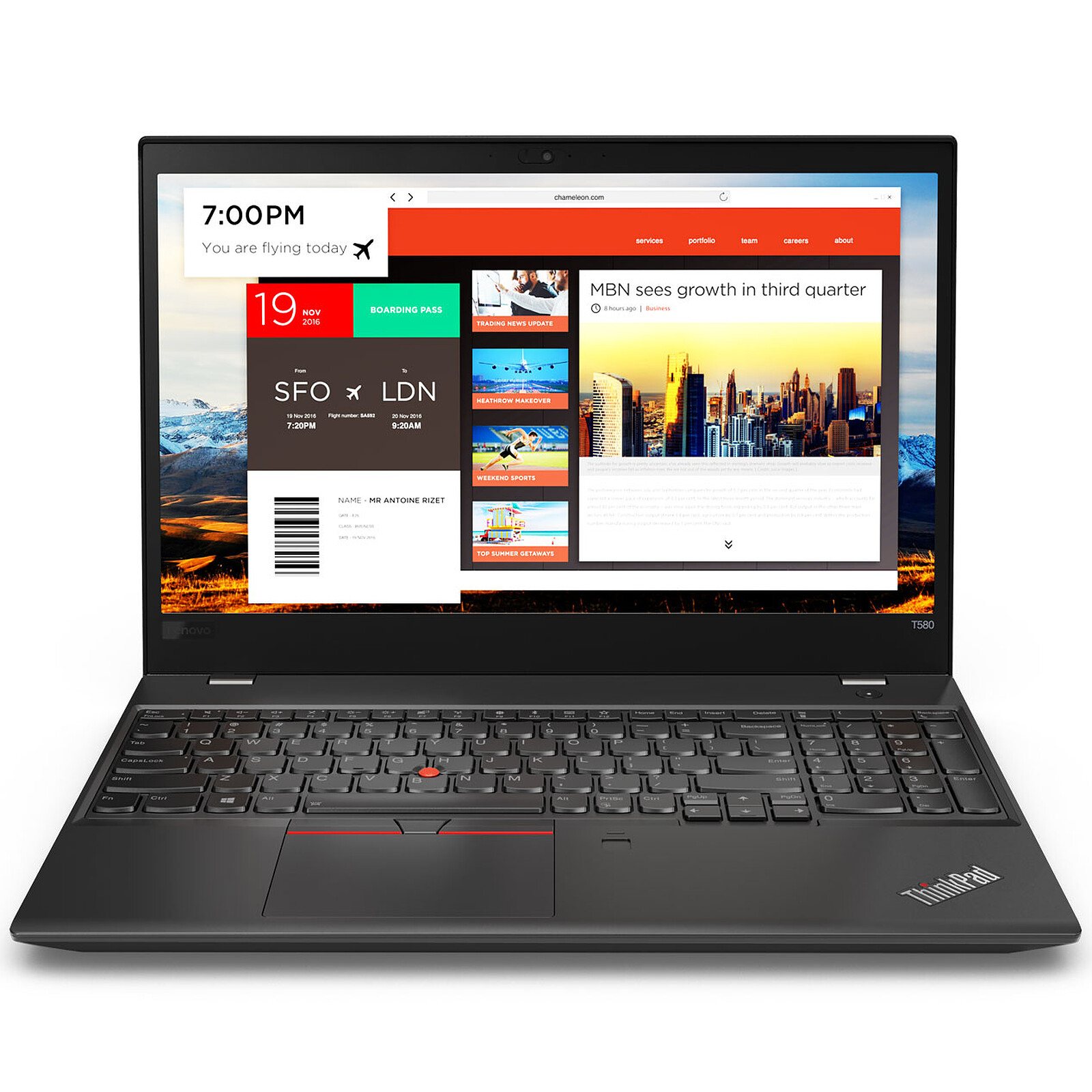 Ordinateurs Portables Lenovo Thinkpad T580 i5 12 Go Ram 256 Go SSD 15.4"