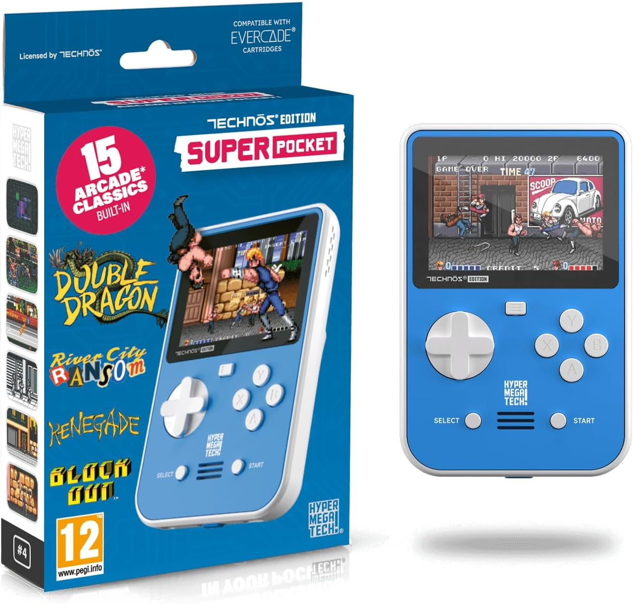 Console Portable Technos Super Pocket Bleu