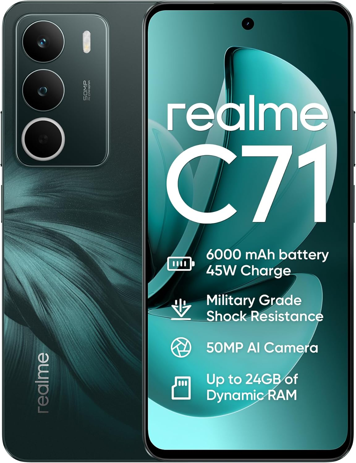 Realme C71 Vert Hibou Des Forêts 256Go