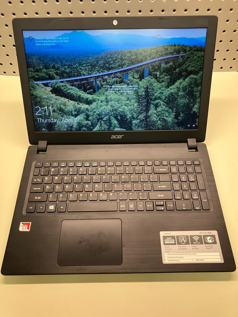 Ordinateurs Portables Acer Aspire A315-21 Amd A 8 Go Ram 256Go SSD 15.4"