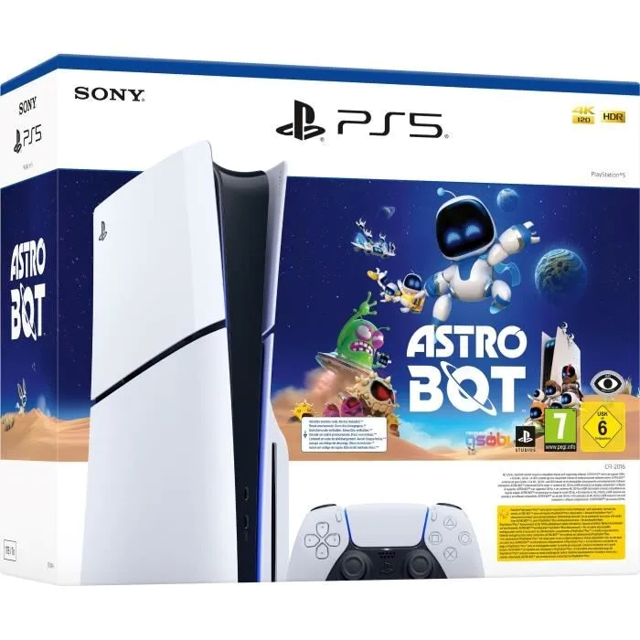 Console Sony PlayStation 5 Slim Blanc 1To + 1 Manette + Astro Bot