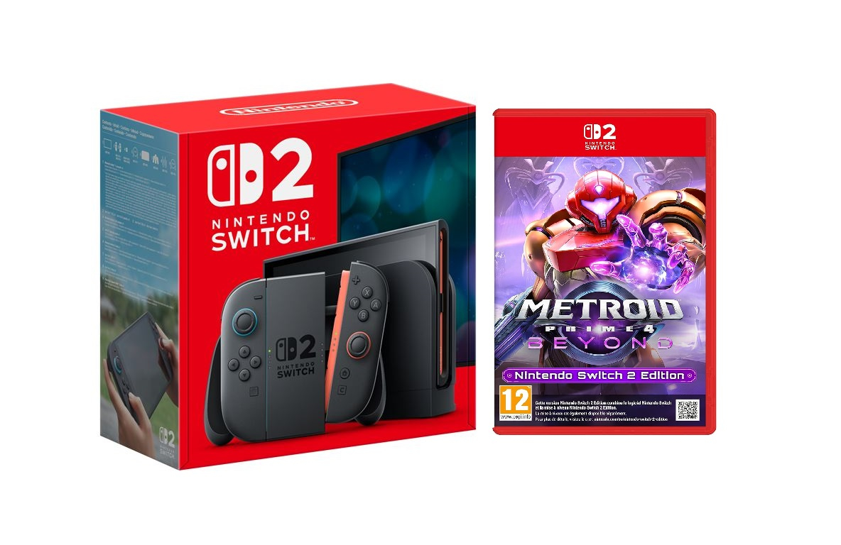 Console Jeux Vidéo Nintendo Switch 2 Noir 256Go + 2 Manettes + Metroid Prime 4 : Beyond